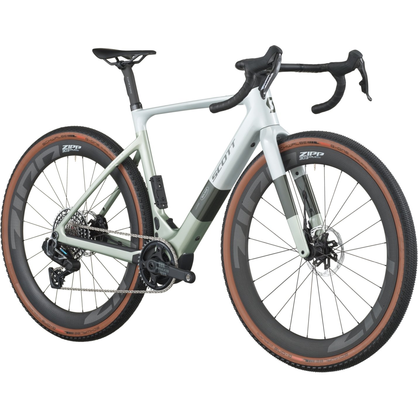 SCOTT Bicicleta Eléctrica Gravel Carbono - SOLACE GRAVEL 10 - 2026 - pale green / beluga grey - Imagen 3